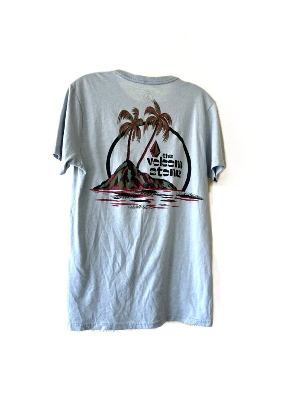 Volcom "The Volcom Stone" Men's Graphic T-Shirt Size Small Light Blue Modern Fit